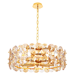 Люстра круглая золотого цвета с круглыми хрустальным элементами Solyria варинант исполнения - 1 | Loft Concept в Санкт-петербурге