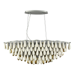 Люстра с подвесками в форме капель на серебристом каркасе Raindrop варинант исполнения - 3 | Loft Concept в Санкт-петербурге