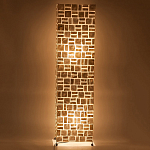 Торшер из перламутра на металлическом каркасе Indonesian Tower варинант исполнения - 4 | Loft Concept в Санкт-петербурге