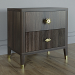 Тумба прикроватная с двумя ящиками Elsa Dreams Walnut варинант исполнения - 1 | Loft Concept в Санкт-петербурге