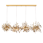 Люстра подвесная из четырех частей с металлическими круглыми элементами Terzani Argent варинант исполнения - 1 | Loft Concept в Санкт-петербурге