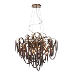 Люстра подвесная с объемной композицией из скрученных лент и металлических цепочек Atlantis Chain варинант исполнения - 2 | Loft Concept в Санкт-петербурге