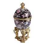 Шкатулка в форме яйца на величественных львах из фарфора с бронзовыми элементами Eden Garden варинант исполнения - 3 | Loft Concept в Санкт-петербурге