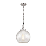 Подвесной светильник с прозрачным стеклянным плафоном в форме шара в современном стиле на цепи Feiss варинант исполнения - 2 | Loft Concept в Санкт-петербурге