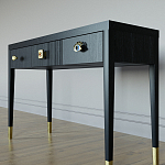 Дизайнерский Письменный стол Elsa Dreams Black с тремя ящиками варинант исполнения - 2 | Loft Concept в Санкт-петербурге