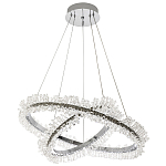Люстра два кольца с хрустальным декором Rowan Crystal Ring Horizontal Chrome Chandelier варинант исполнения - 2 | Loft Concept в Санкт-петербурге