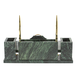 Настольный письменный набор из змеевика с подставкой под календарь Successful Leader варинант исполнения - 3 | Loft Concept в Санкт-петербурге