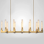 Люстра CANELLE Linear Chandelier 12 Modern Brass варинант исполнения - 5 | Loft Concept в Санкт-петербурге