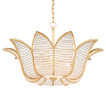 Люстра в форме тюльпана с лепестками из прозрачных стеклянных бусин Hanging Flowers варинант исполнения - 3 | Loft Concept в Санкт-петербурге