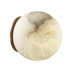 Настенно-потолочный светильник с плафоном в форме шара из алебастра Cryptocrystalline Stone варинант исполнения - 7 | Loft Concept в Санкт-петербурге