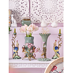 Подсвечник в образе попугая из фарфора с бронзовыми элементами Eden Garden варинант исполнения - 4 | Loft Concept в Санкт-петербурге