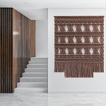 Панно Макраме коричневый цвет  варинант исполнения - 1 | Loft Concept в Санкт-петербурге