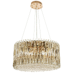 Круглая люстра с металлическими и хрустальными подвесками Bonnay Crystal Chandelier варинант исполнения - 6 | Loft Concept в Санкт-петербурге