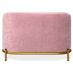 Банкетка овальная пыльно-розовый велюр на 4-х металлических ножках золотого цвета SANJAY варинант исполнения - 2 | Loft Concept в Санкт-петербурге