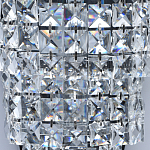 Бра настенное цвета хром с прозрачными квадратными хрустальными подвесками Crystal Regena варинант исполнения - 5 | Loft Concept в Санкт-петербурге