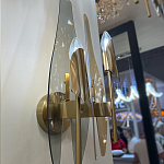 Бра с двумя плафонами дымчатого и янтарного цвета Vertical Glass варинант исполнения - 2 | Loft Concept в Санкт-петербурге