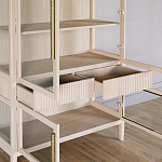 Витрина Primo со стеклянными фасадами и 2 ящиками Светлый дуб варинант исполнения - 4 | Loft Concept в Санкт-петербурге