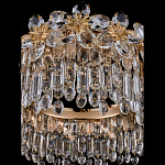 Люстра круглая с декоративными элементами в виде крупных хрустальных цветов Palace Gardens варинант исполнения - 5 | Loft Concept в Санкт-петербурге