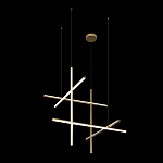 Люстра с 6-ю  пересекающимися цилиндрическими плафонами на тонких тросах Trumpet tube варинант исполнения - 3 | Loft Concept в Санкт-петербурге