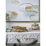 Чаша с цветочным орнаментом на бронзовых ножках Eden Garden варинант исполнения - 2 | Loft Concept в Санкт-петербурге