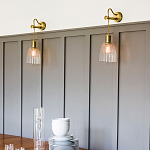 Бра с подвесной лампой на шнуре и ребристым патроном Elstead Lighting варинант исполнения - 2 | Loft Concept в Санкт-петербурге