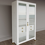 Дизайнерский шкаф витрина Elsa Dreams White с 4-мя ящиками варинант исполнения - 3 | Loft Concept в Санкт-петербурге