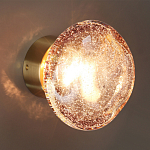 Бра с круглым плафоном из прозрачного стекла с пузырьками воздуха Effervia  варинант исполнения - 5 | Loft Concept в Санкт-петербурге