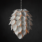 Люстра белая каплевидной формы из цветков лилии White Natural Lines варинант исполнения - 4 | Loft Concept в Санкт-петербурге