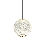 Подвесной светильник с прозрачным рифленым плафоном в форме шара Crystal Globule варинант исполнения - 1 | Loft Concept в Санкт-петербурге