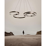 Люстра подвесная светодиодная в виде волнообразной ленты Ribbon Vortex варинант исполнения - 14 | Loft Concept в Санкт-петербурге