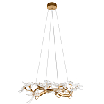 Люстра подвесная с прозрачными стеклянными птичками на ветвях Диаметр 80 см Serip Voa варинант исполнения - 2 | Loft Concept в Санкт-петербурге