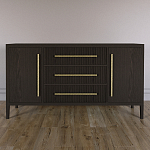 Буфет Primo с тремя ящиками и двумя фасадами Темный орех варинант исполнения - 1 | Loft Concept в Санкт-петербурге