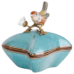 Фарфоровая шкатулка с птицей Eden Garden Blue варинант исполнения - 1 | Loft Concept в Санкт-петербурге