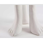 Дизайнерский журнальный стол белый на 3-х ножках в виде ступней African table варинант исполнения - 3 | Loft Concept в Санкт-петербурге