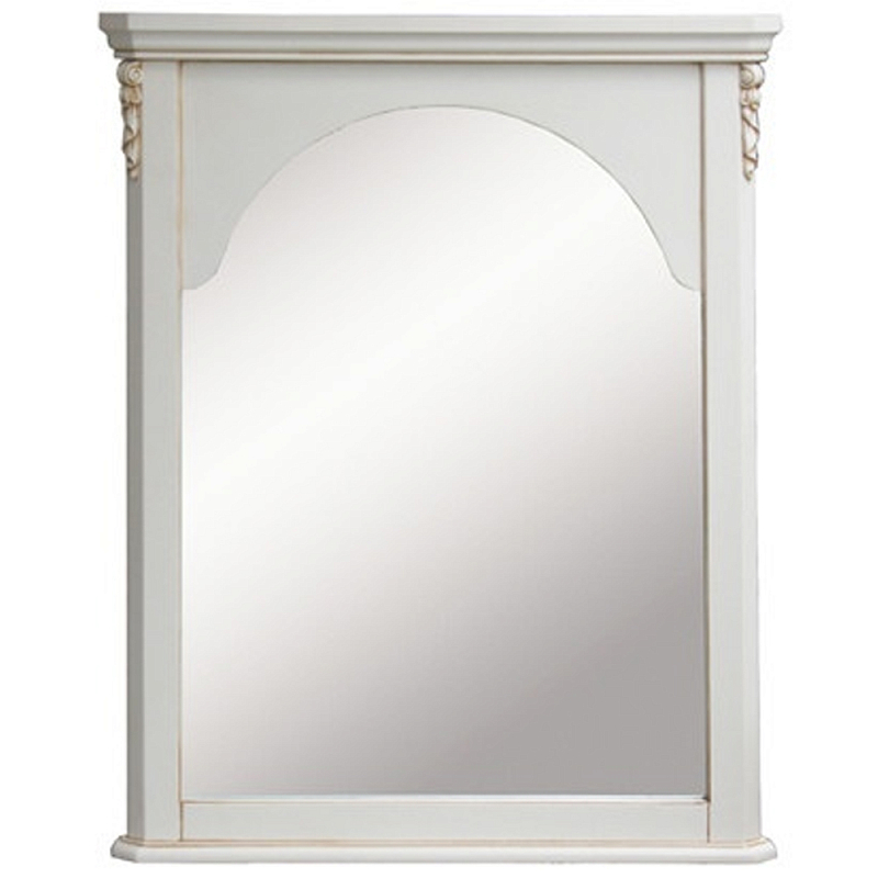 Настенное зеркало в деревянной раме Guirlande de Roses Ivory Wall Mirror ivory ( слоновая кость ) Зеркало в Санкт-петербурге | Loft Concept 