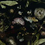 Круглый поднос из эпоксидной смолы с цветами черный Epoxy Resin Flowers Tray Black варинант исполнения - 3 | Loft Concept в Санкт-петербурге