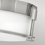 Потолочный светильник для ванных комнат цвета никель с плафоном из опалового стекла и декоративными держателями Hinkley варинант исполнения - 4 | Loft Concept в Санкт-петербурге