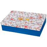 Чайный набор из фарфора синий на 6 персон 12 предметов Flower Porcelain Collection варинант исполнения - 3 | Loft Concept в Санкт-петербурге