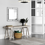 Настенное зеркало квадратной формы в черной металлической раме CORNER MIRROR BLACK варинант исполнения - 1 | Loft Concept в Санкт-петербурге