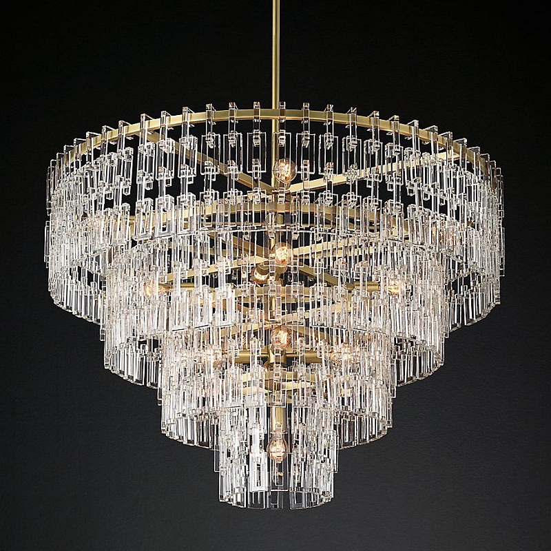 Люстра Marignan Round Chandelier 80, 100 Прозрачное Стекло Золотой в Санкт-петербурге | Loft Concept 