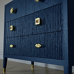 Бельевой Комод с 4 ящиками Elsa Dreams Blue варинант исполнения - 4 | Loft Concept в Санкт-петербурге