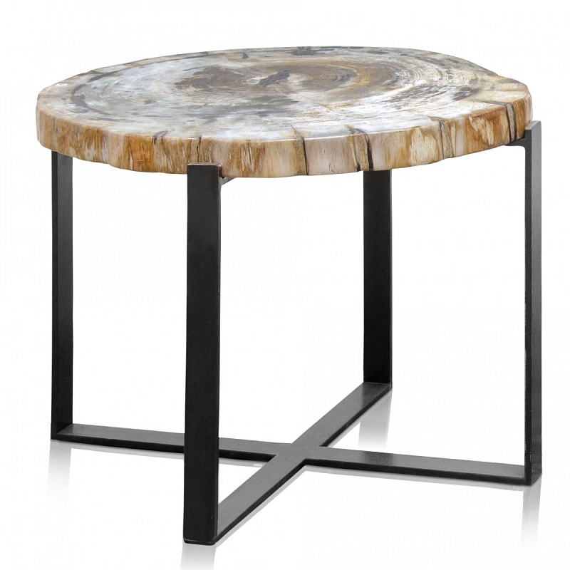 PETRIFIED WOOD COFFEETABLE M Окаменелое дерево Черный в Санкт-петербурге | Loft Concept 