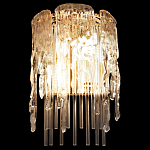 Бра с эффектом стекающего стекла и прозрачными трубками Textured Glass варинант исполнения - 3 | Loft Concept в Санкт-петербурге