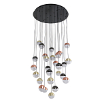 Люстра каскадная с черным круглым основанием 27 подвесов Celestial Waltz варинант исполнения - 2 | Loft Concept в Санкт-петербурге