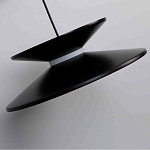 Бра черного цвета с двойным абажуром в форме конусов Obsidian Touch варинант исполнения - 3 | Loft Concept в Санкт-петербурге