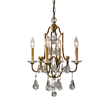 Люстра с 4-мя лампами и стеклянными подвесками в классическом стиле Feiss варинант исполнения - 1 | Loft Concept в Санкт-петербурге