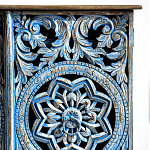 Комод с резным фасадом Blue Carved Chest of Drawers варинант исполнения - 3 | Loft Concept в Санкт-петербурге