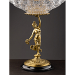 Чаша стеклянная прозрачная на бронзовой подставке с фигуркой девушки Eden Garden варинант исполнения - 6 | Loft Concept в Санкт-петербурге