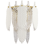 Бра с декором из рельефного стекла в виде перьев Abelia Feather Wall Lamp варинант исполнения - 1 | Loft Concept в Санкт-петербурге