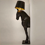 Horse Statue Floor Lamp Большой светильник Черная Лошадь варинант исполнения - 3 | Loft Concept в Санкт-петербурге